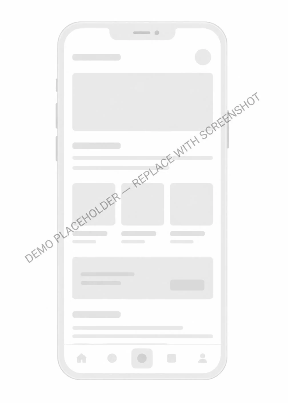 Customer Portal — placeholder mobile screenshot (demo image)